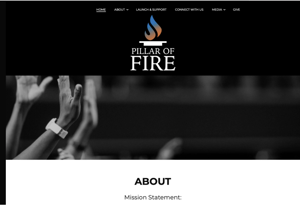 Website for church built by Ervens Achille and Achille Industries