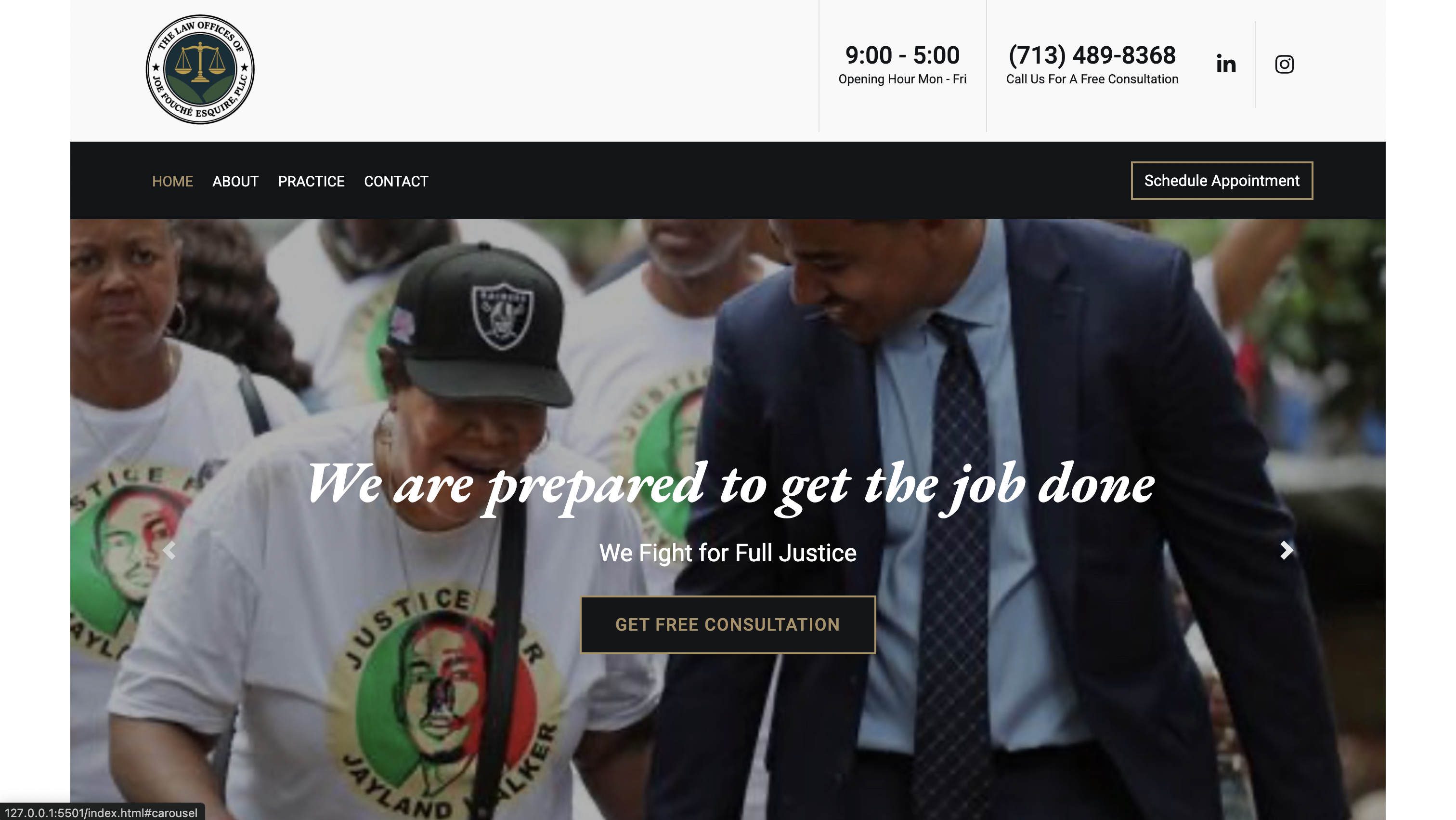 Law firm web design built by Achille Studios and Ervens Achille